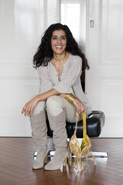 Kaouthar Darmoni with boots